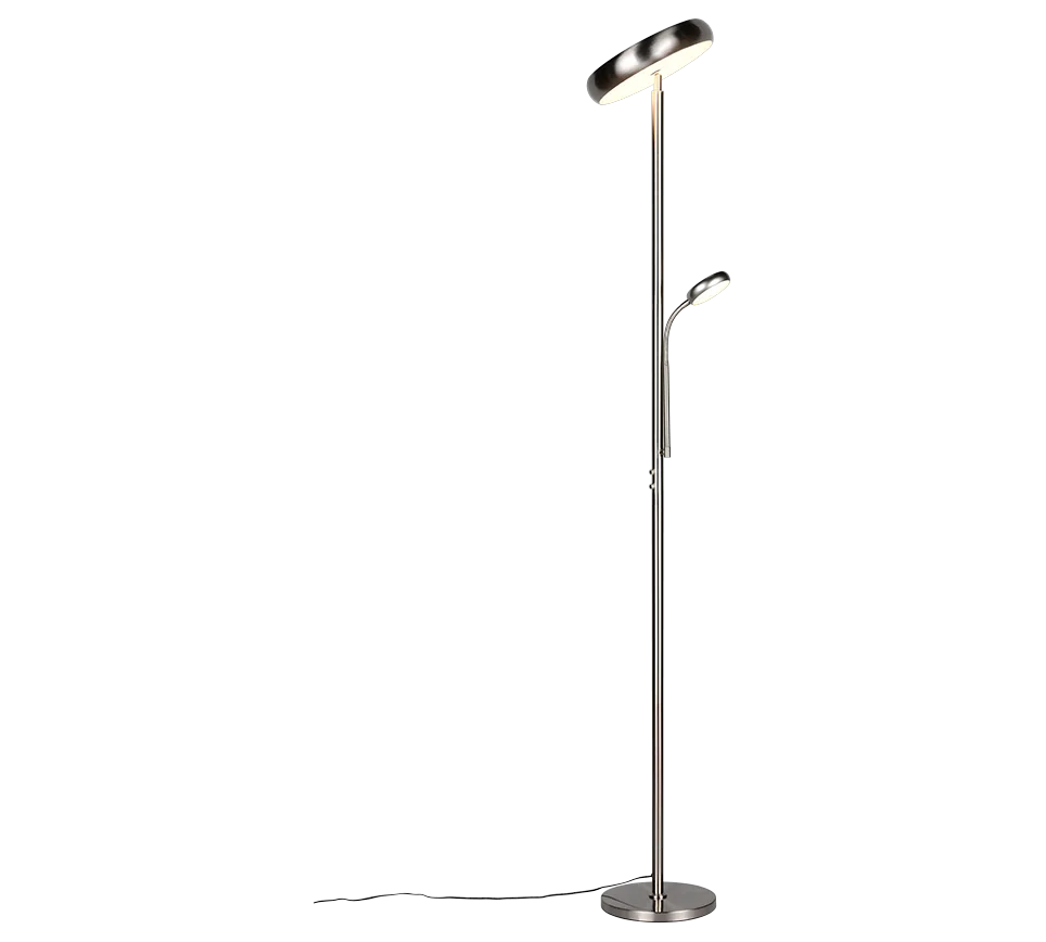Lámpara de pie Trio Palermo LED níquel mate 183cm R