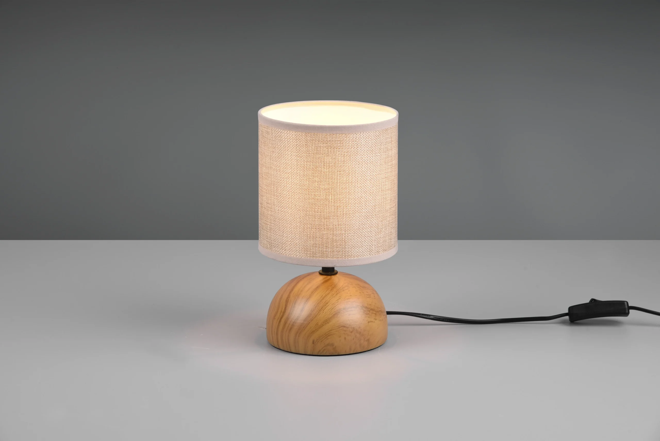 Lámpara de sobremesa Trio Luci cerámica imitación madera R50351035