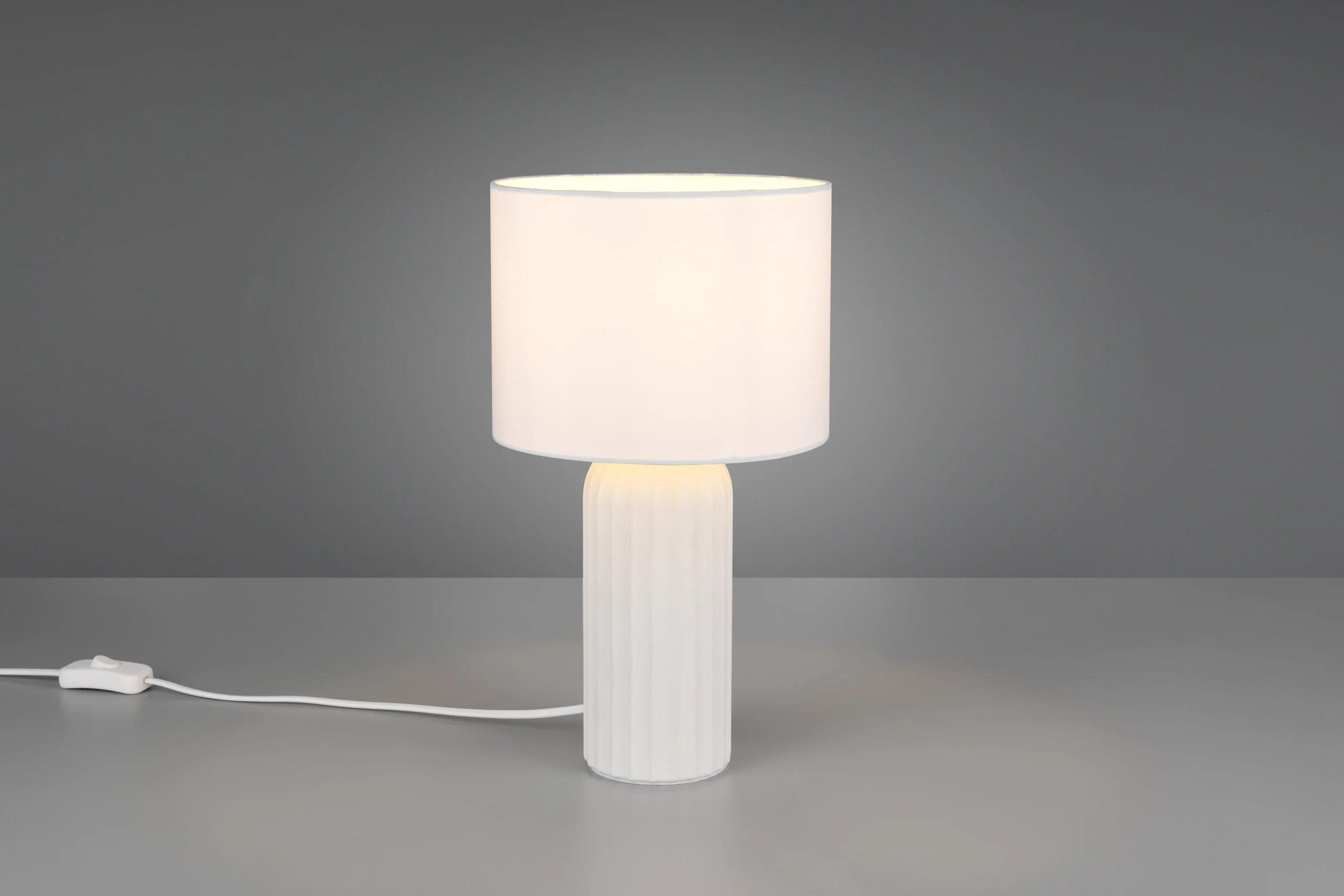 Lámpara de sobremesa Trio Blair LED blanco mate 2700K 36cm R51811931