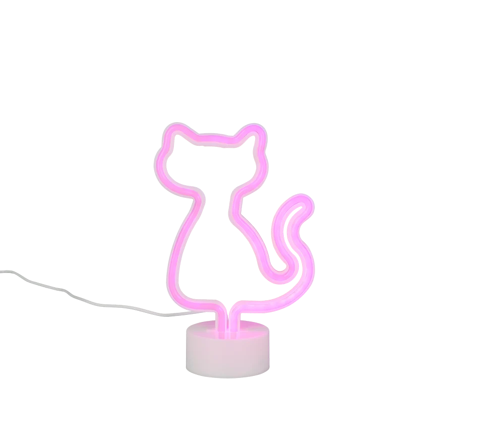 Lámpara de sobremesa Trio Cat LED blanco R