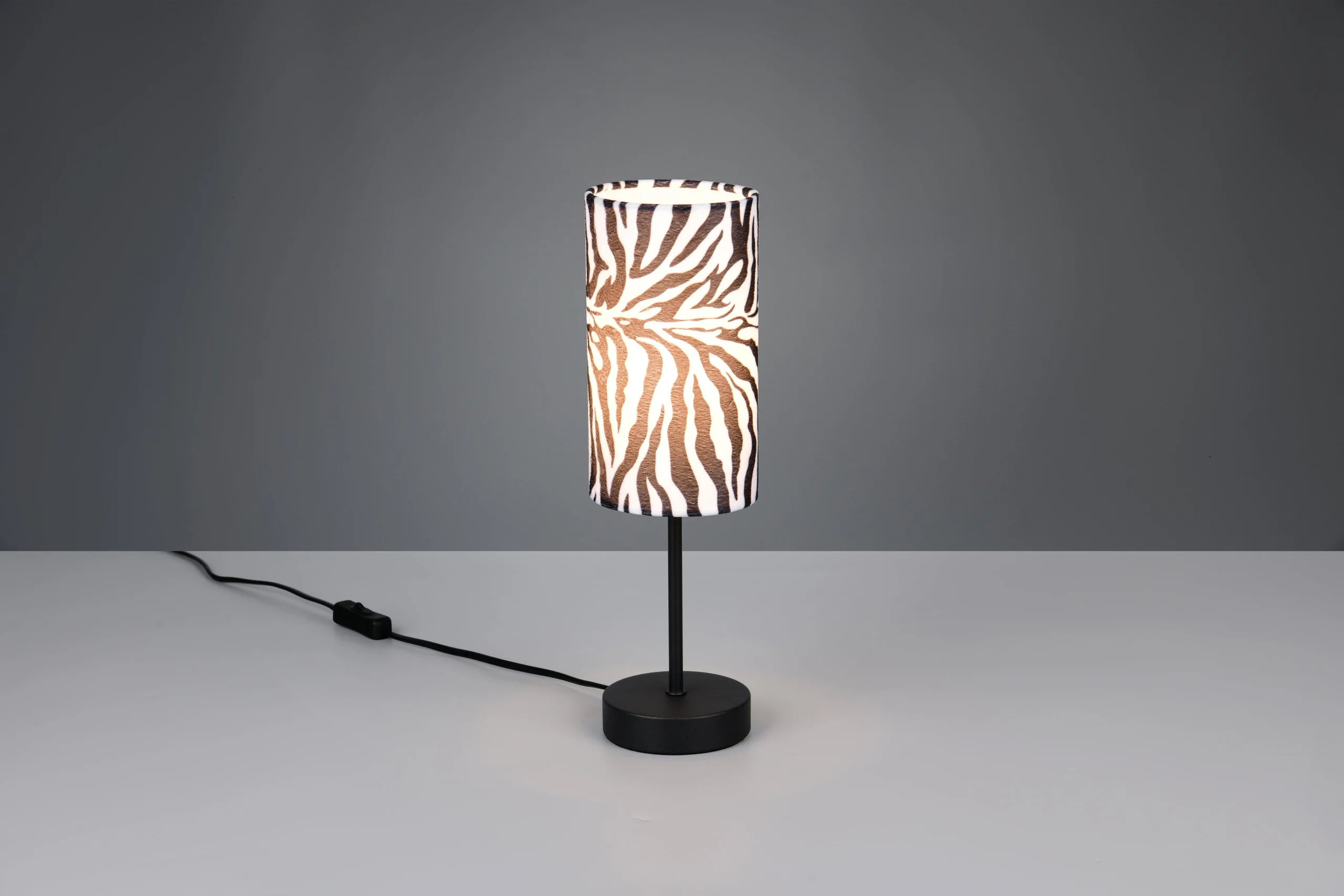 Lámpara de sobremesa Trio Zebara LED negro mate 2700K 36,5cm R56751032