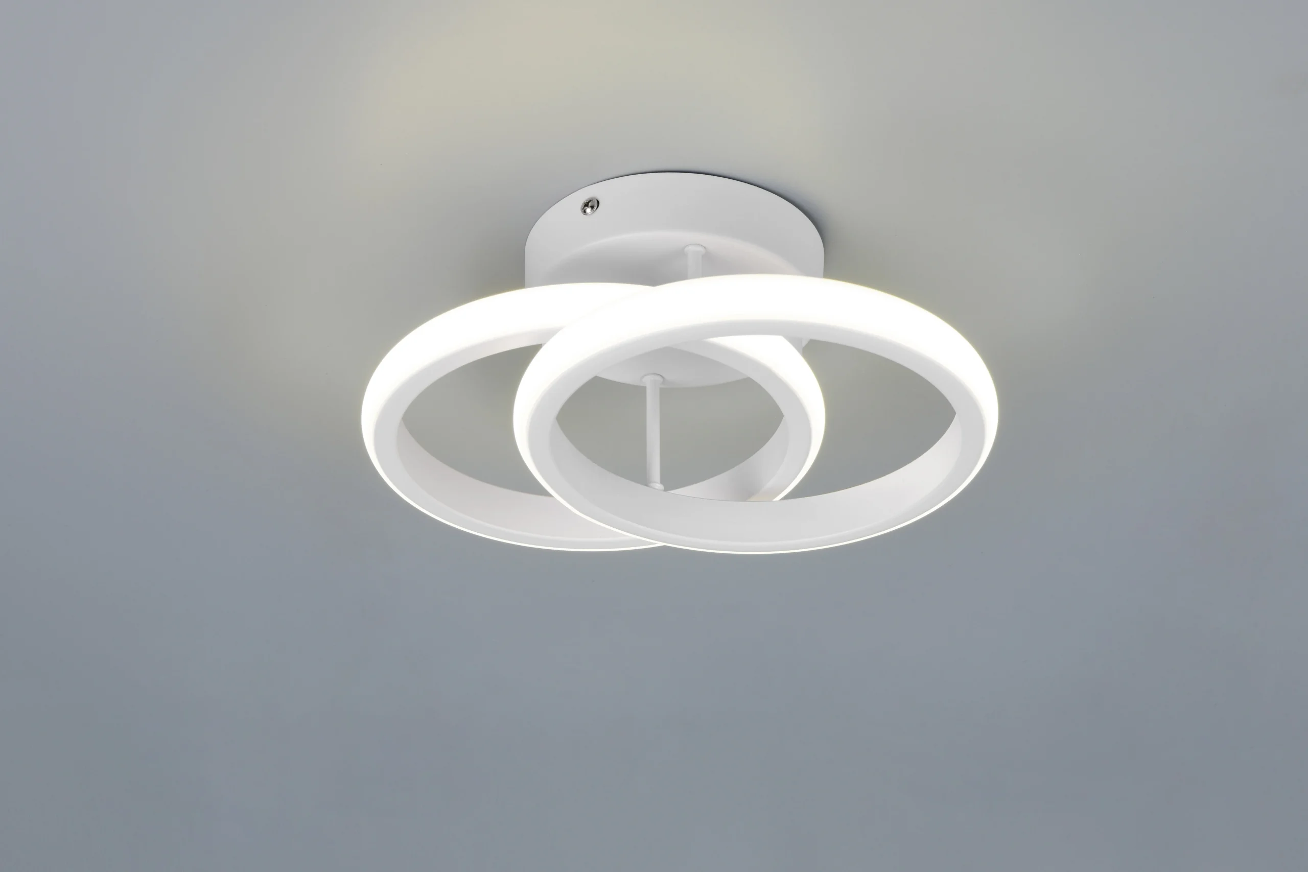 Plafón de techo Trio Kasia LED blanco mate 4000K 26,5cm R