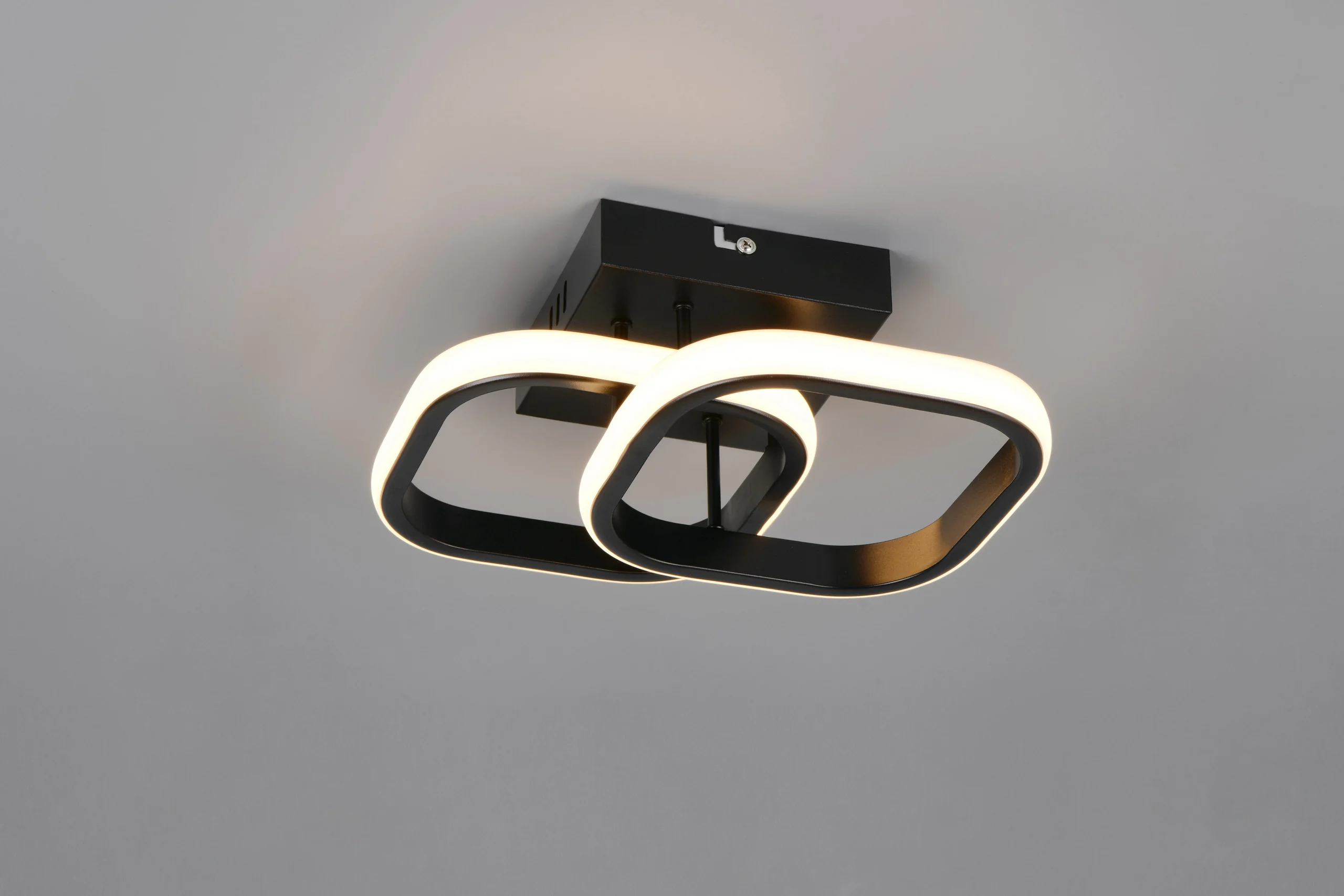 Plafón de techo Trio Kasia LED negro mate 3000K 24cm R63531932