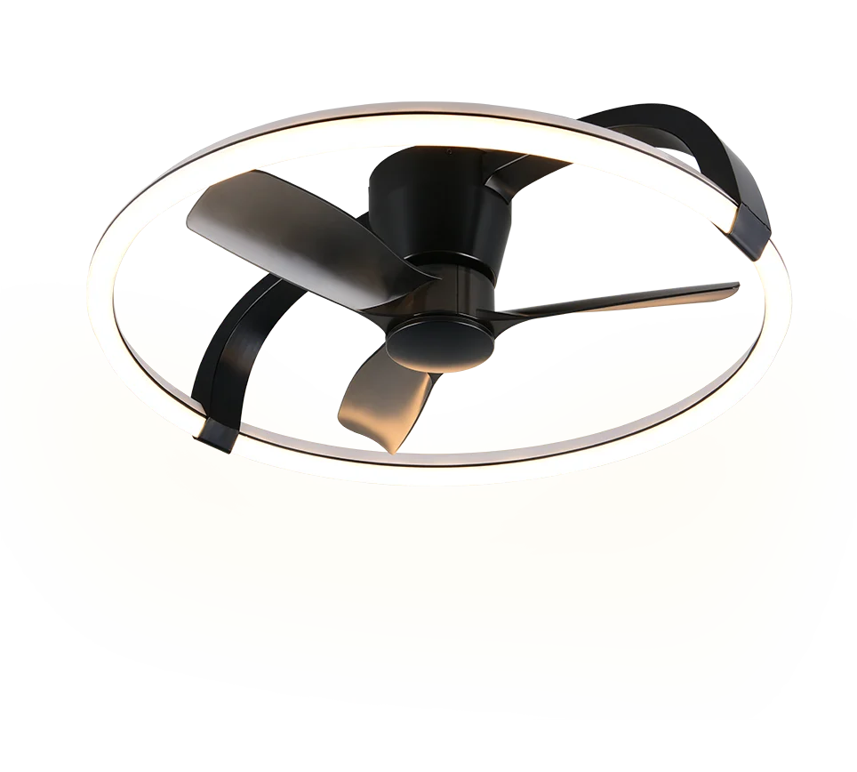 Plafón de techo Trio Stockholm LED negro mate CCT Ø73,5cm R