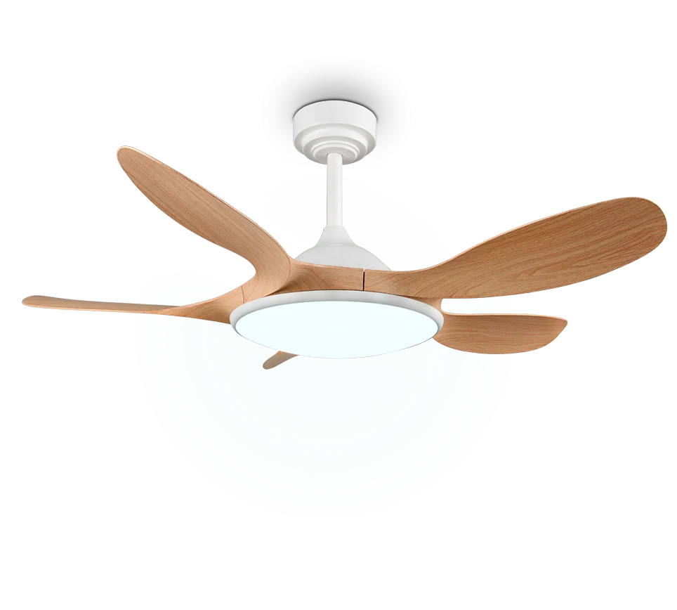 Plafón de techo Trio Flen grande LED madera CCT Ø108cm R