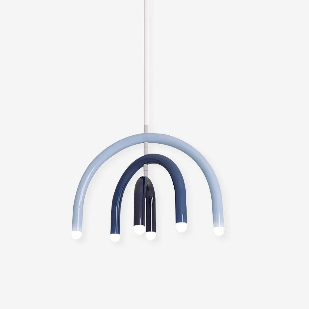 Lámpara Colgante Arcoíris Moderno Metal Arco