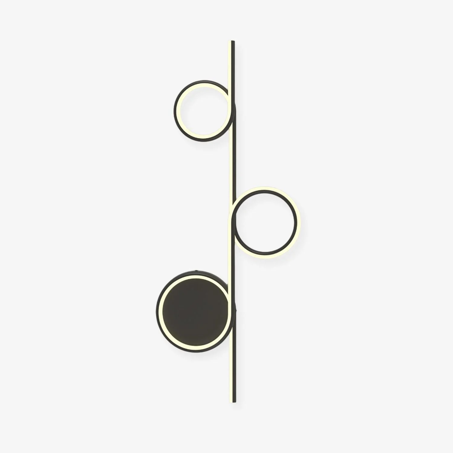 Gleace Aplique de Pared Elegante Negro Geométrico