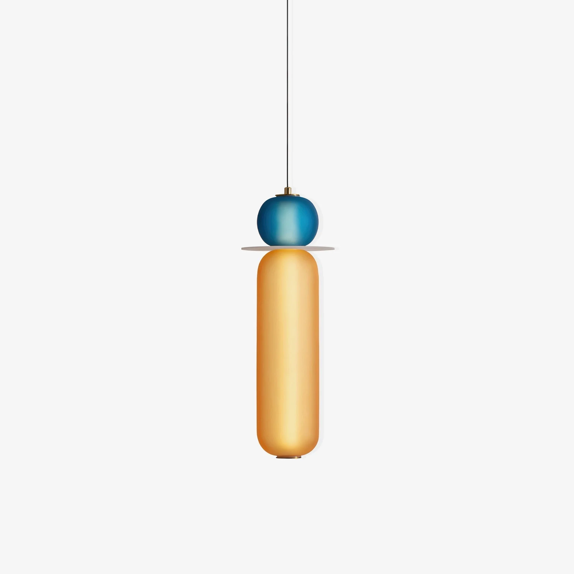 Lustra Lámpara Colgante de Vidrio de Colores Moderna
