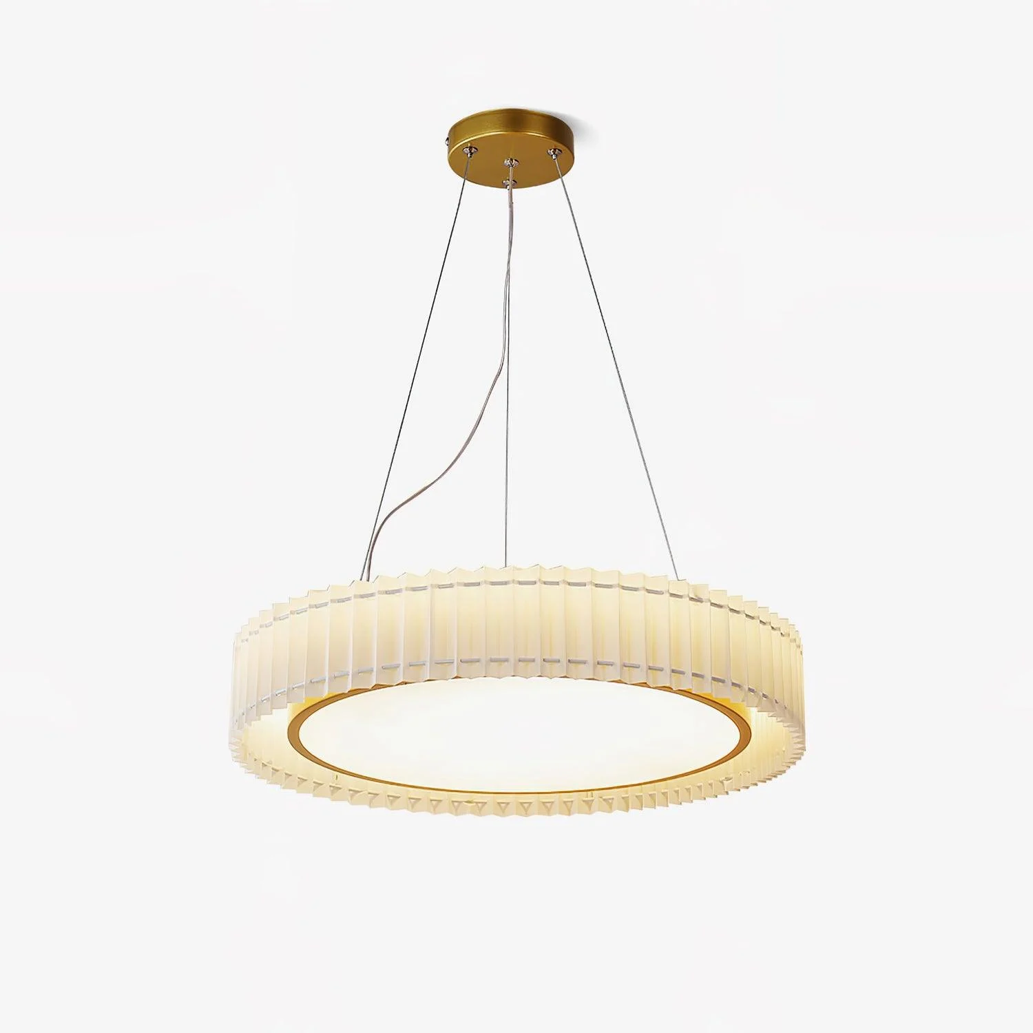Averise Lámpara Colgante Oro Beige Tela Acogedor
