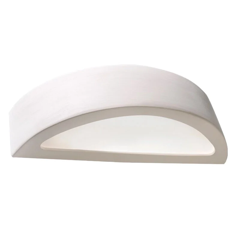 Aplique up down de vidrio blanco, Fadila
