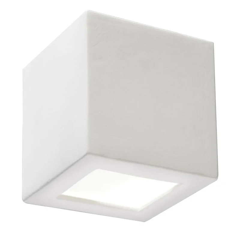 Aplique up down de vidrio blanco, Caitlin