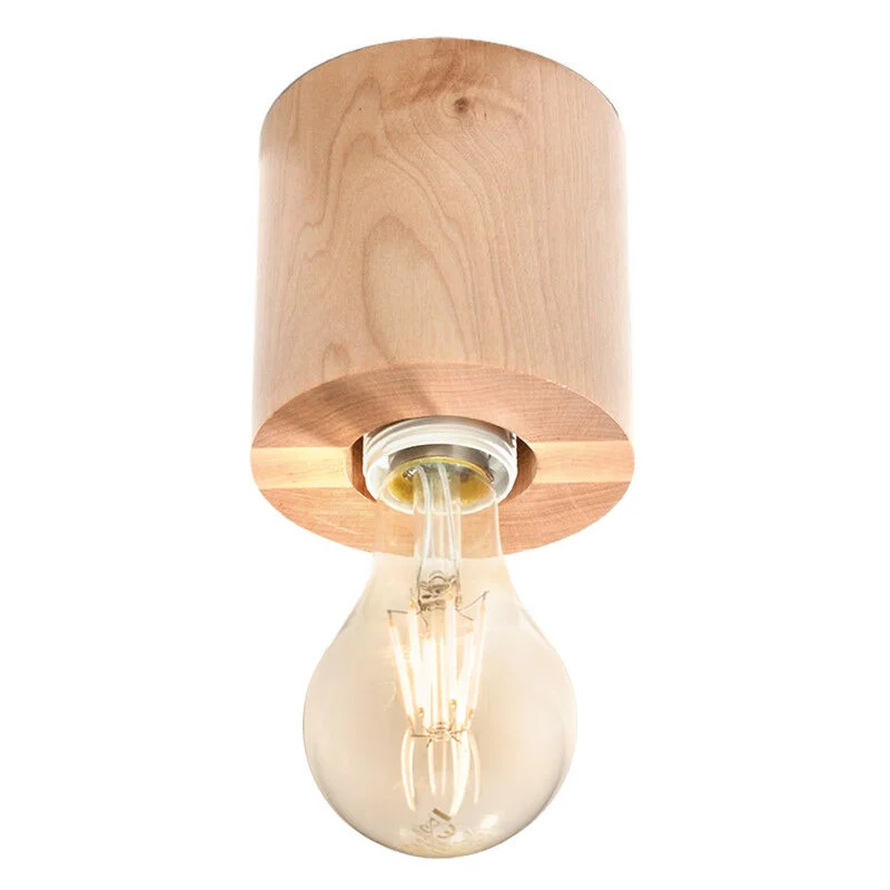 Aplique de techo de madera marrón, Anela