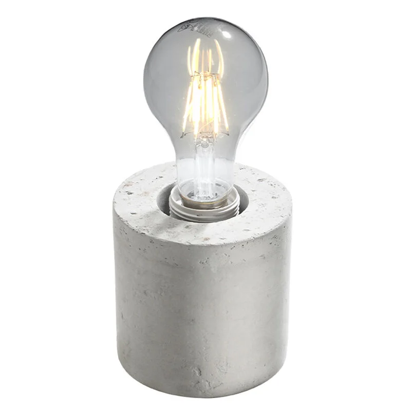 Lámpara de mesa de cemento gris, Anela