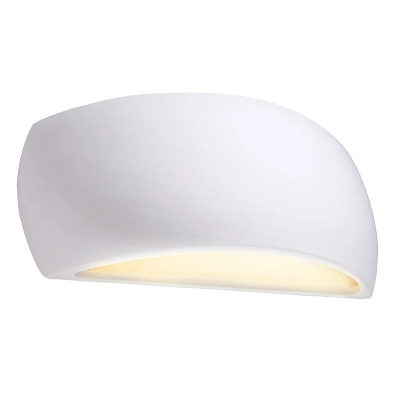 Aplique up down de vidrio blanco, Laurenz