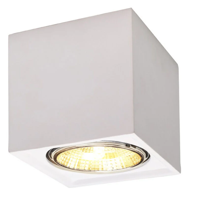 Aplique de techo de cerámica blanco, Madee