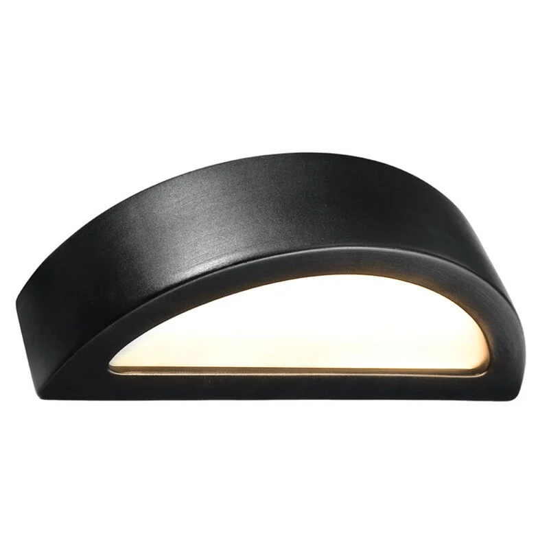Aplique up down de vidrio negro, Fadila