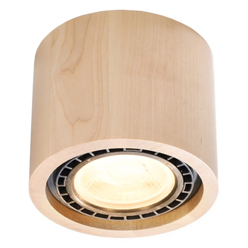Aplique de techo de madera marrón, Alessio