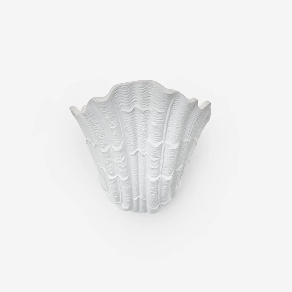 Lámpara de Pared de Yeso con Forma de Concha Hecha a Mano Artística
