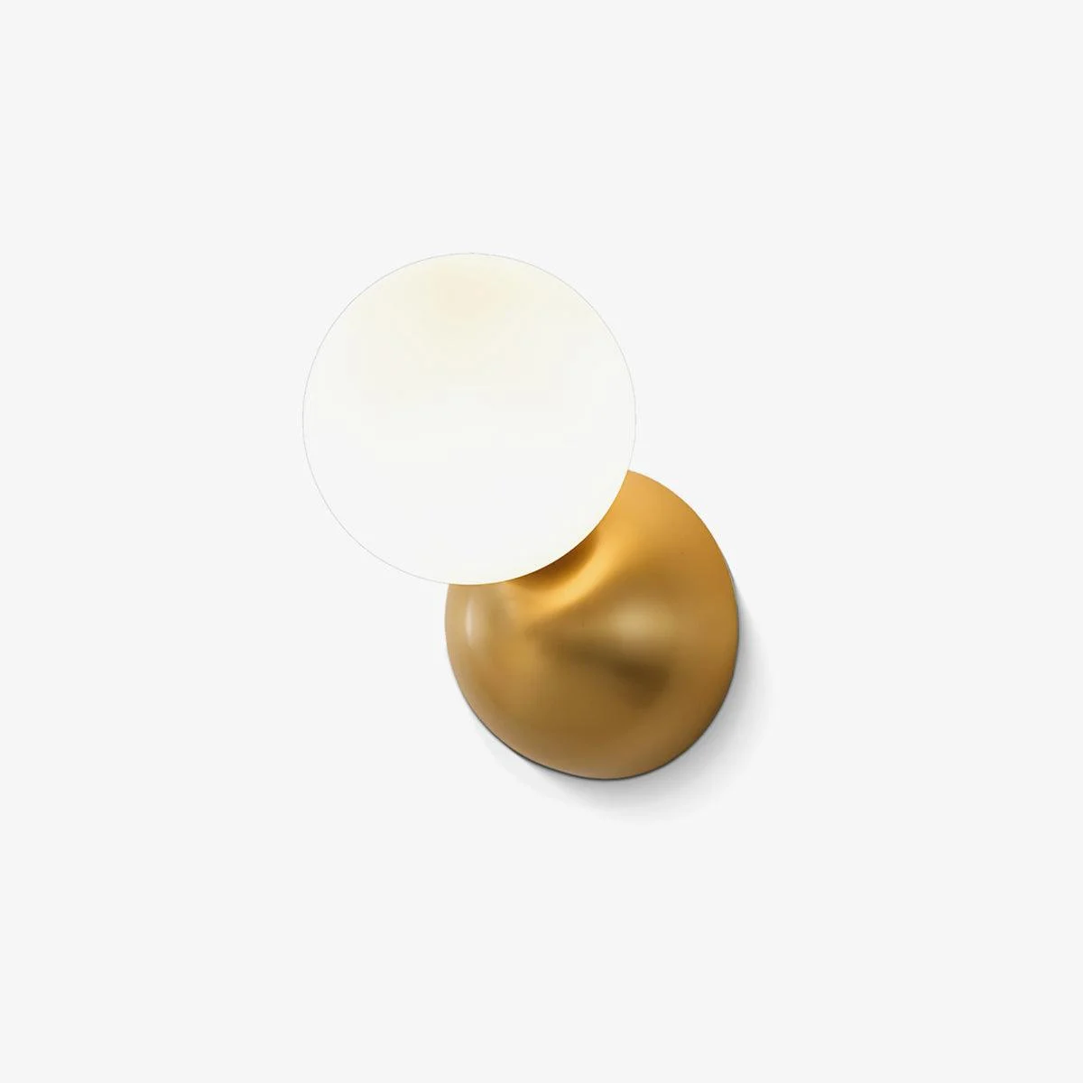Lysola Wandleuchte Weiß Glas Messing Modern Minimalistisch