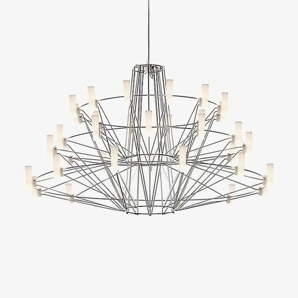 Lustra Lámparas de araña Sky Ballet Acero Inoxidable Moderno