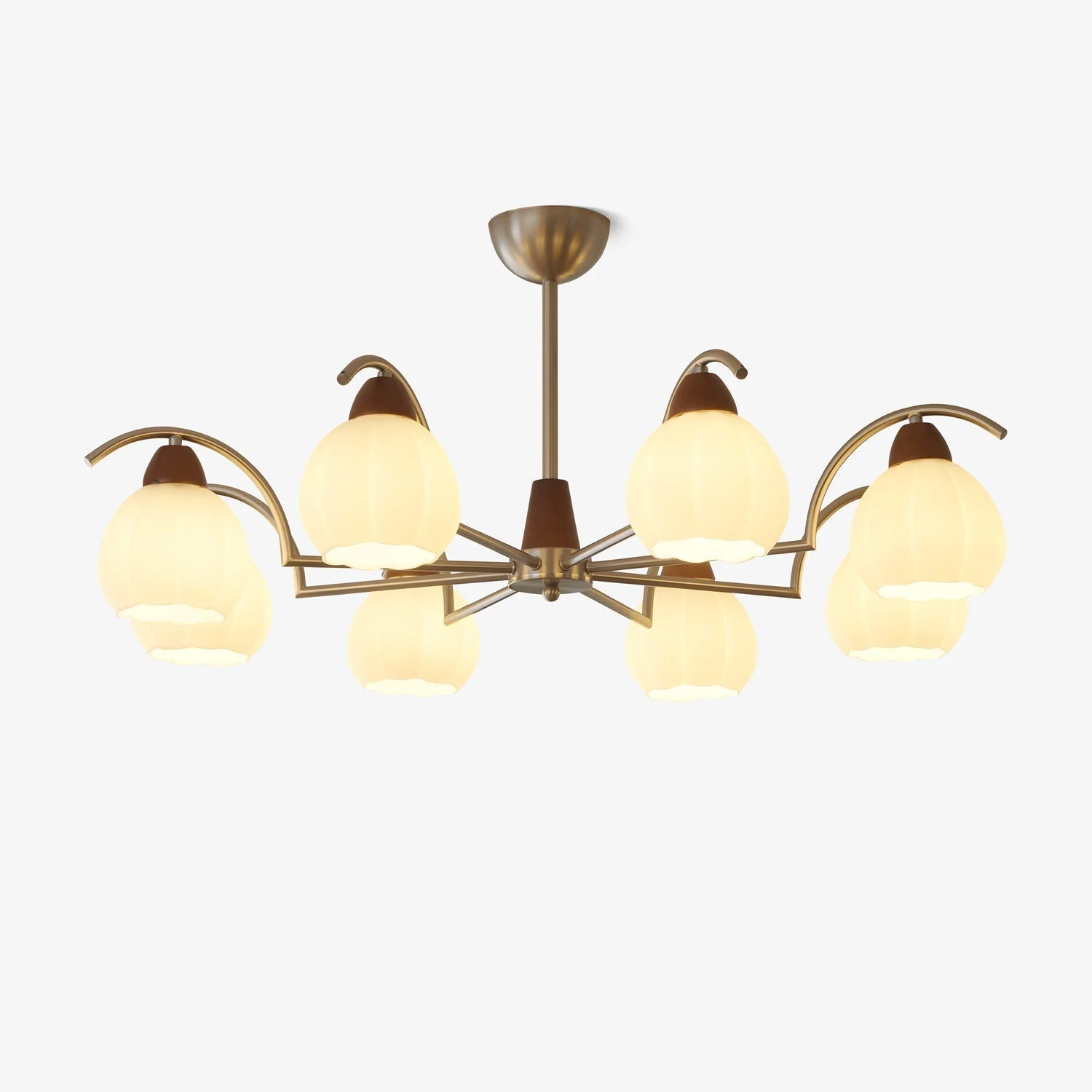 Ilaeiel Tradicional Flor Madera Cristal Araña De Luces
