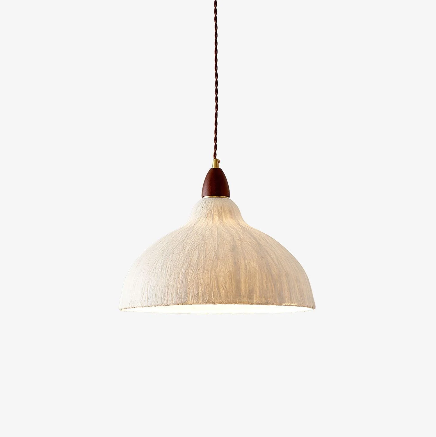 Vellara Lámpara Colgante Blanco Papel Madera