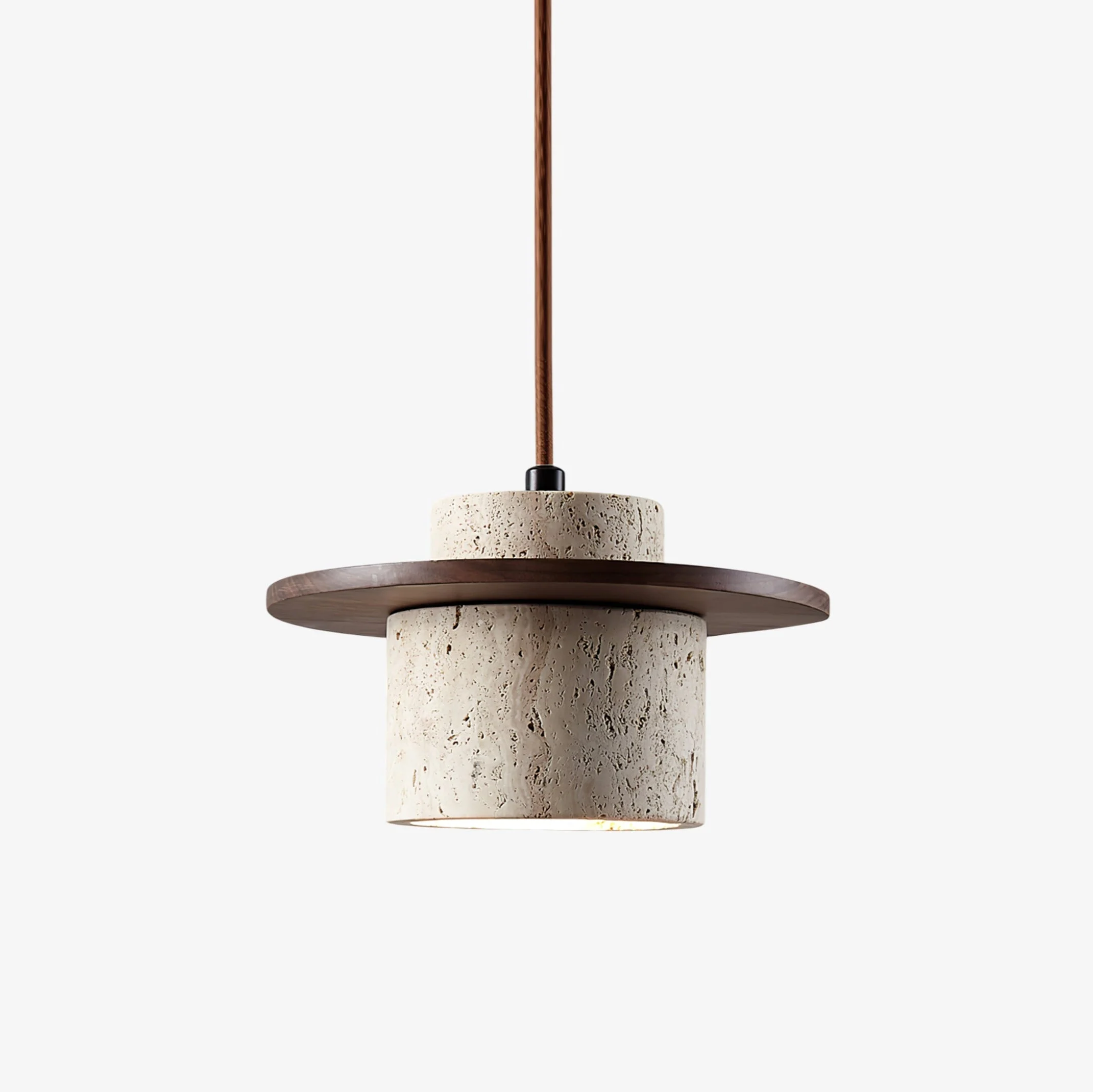 Elvaria Lámpara Colgante Minimalista de Travertino