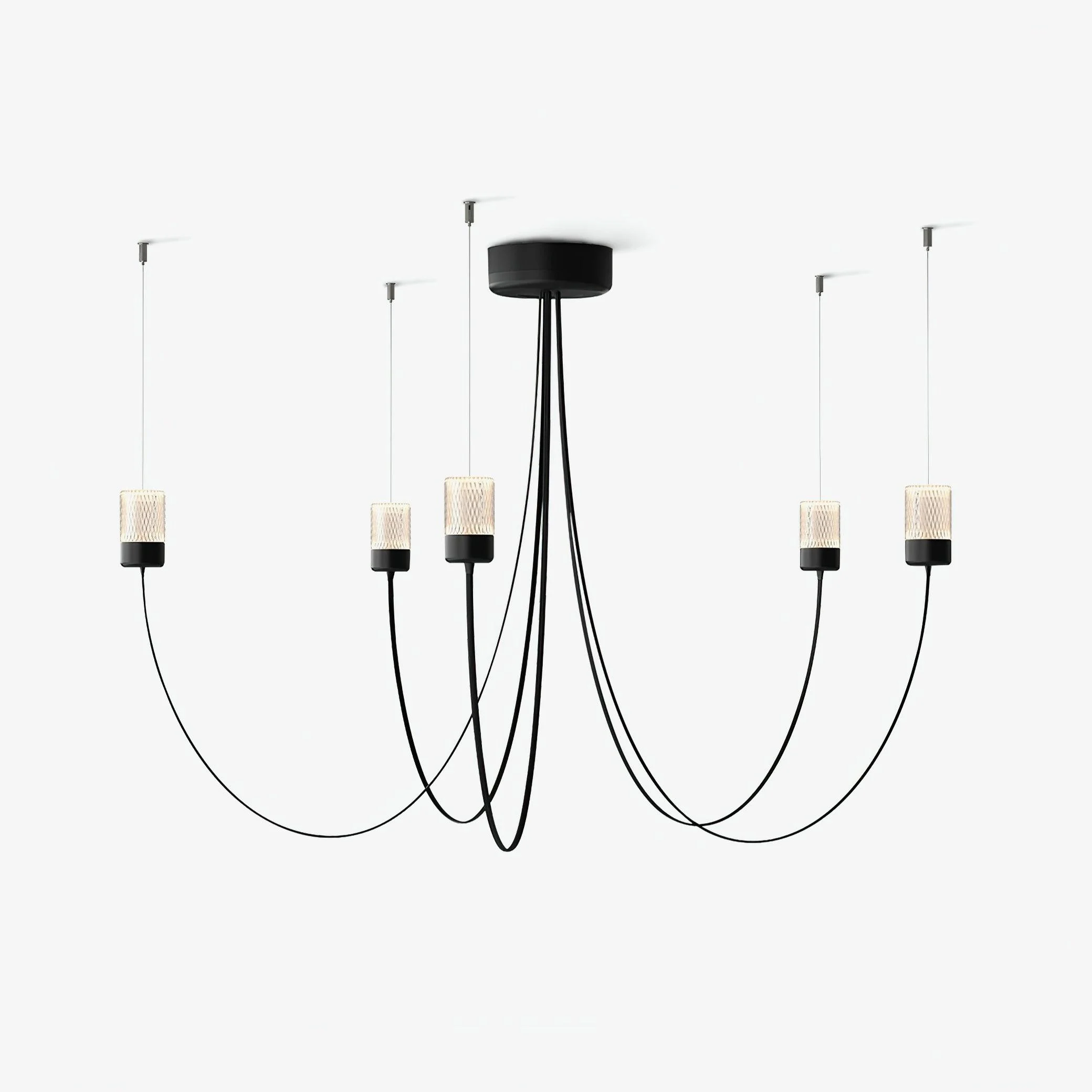 Lustra Chandelier de Cristal Elegante y Oscilante