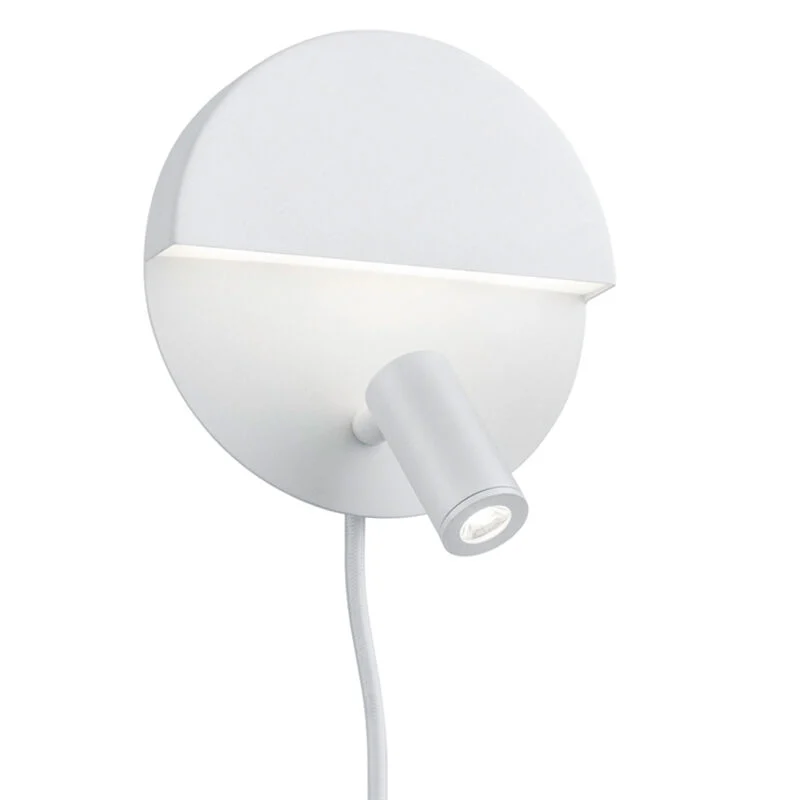 Aplique diseño blanco, Solo, 6W, 3000K LED, con interruptor