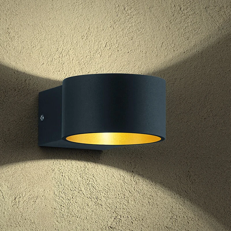 Aplique up down moderno negro, Tyra, 4,3W, 3000K LED