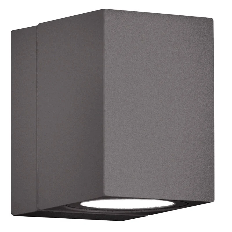 Lámpara exterior de aluminio antracita, Brixham, 3W, 3000K LED, IP54