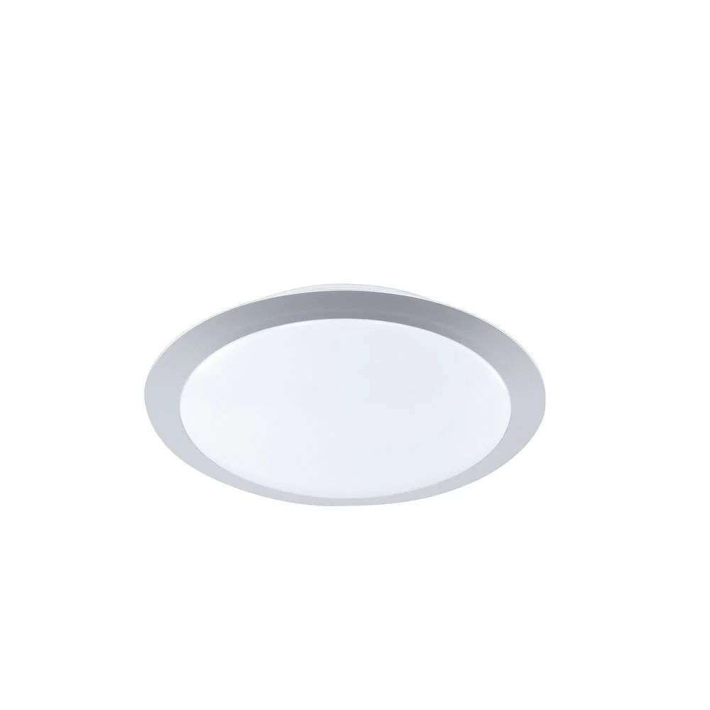 Plafón de techo de plástico plateado, Ramsgate, 9W, 3000K LED
