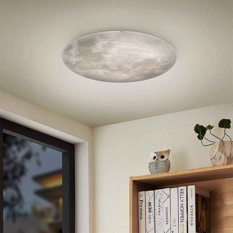 Plafón de techo moderno blanco, Fly, 22W, 3000K LED, con mando a distancia