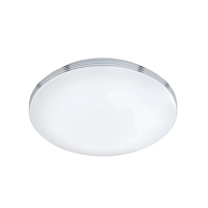 Lámpara de techo baño de plástico cromada, Brunella, 24W, 3000K LED, IP44