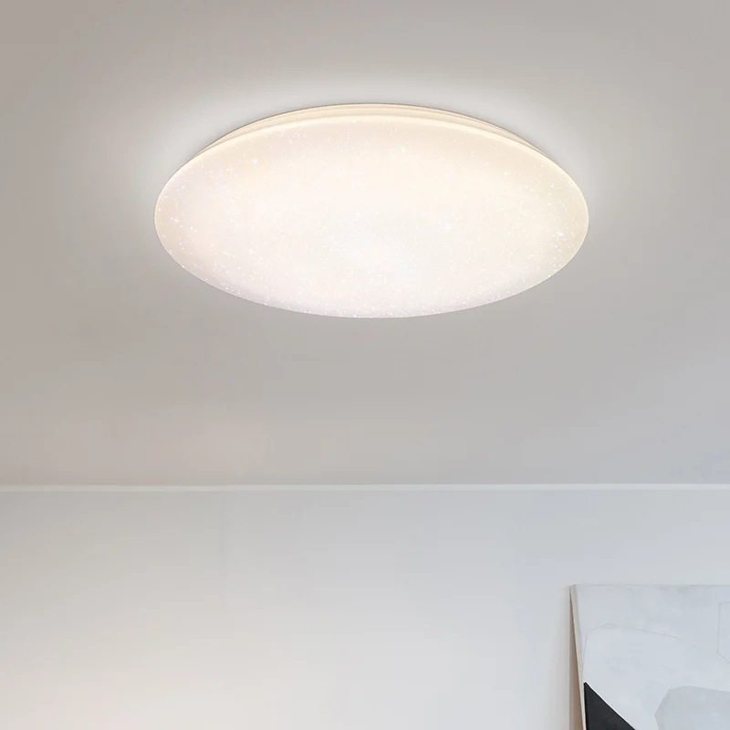Plafón de techo de plástico blanco, Yafu, 80W, ajustable entre luz blanco cálido y frío LED, con mando a distancia