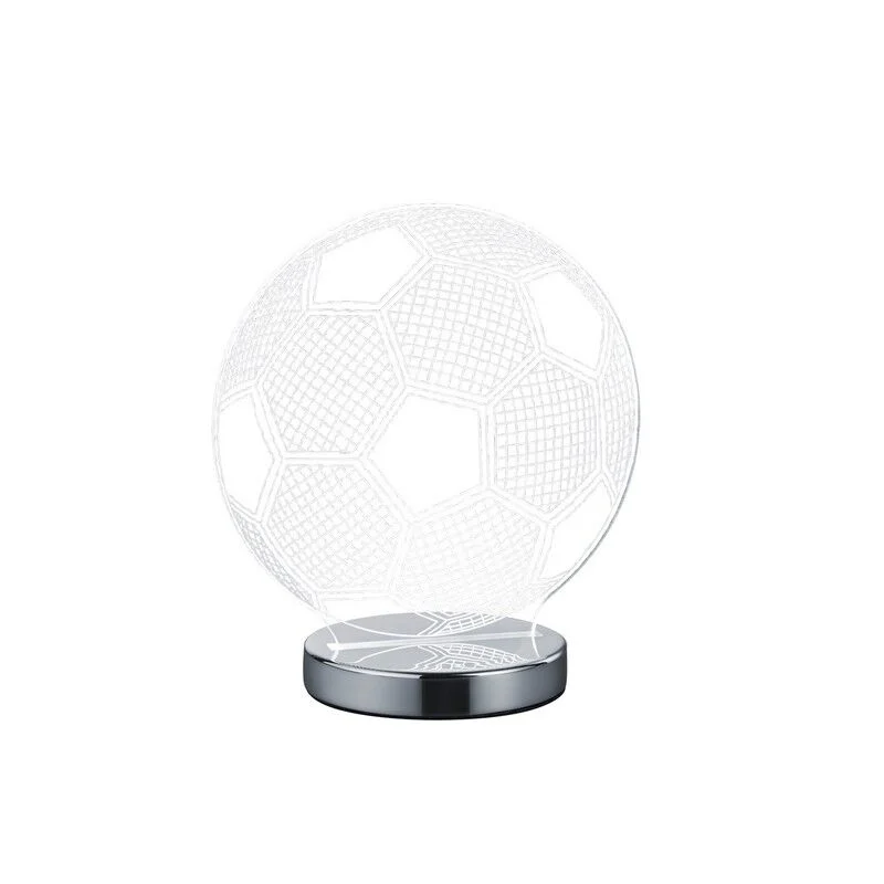 Lámpara de mesa diseño cromada, Berit, 7W, ajustable entre luz blanco cálido y frío LED, con interruptor