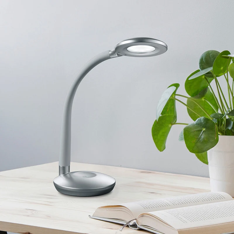 Flexo moderno gris, Jesse, 3W, 3000K LED, con regulador táctil