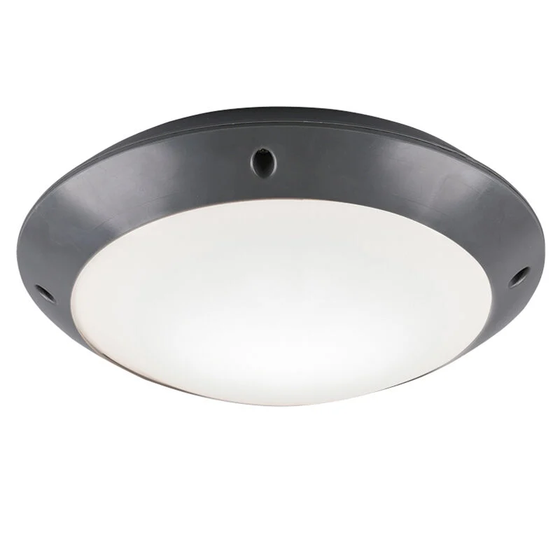 Plafón de techo moderno antracita, Gandrup, IP54