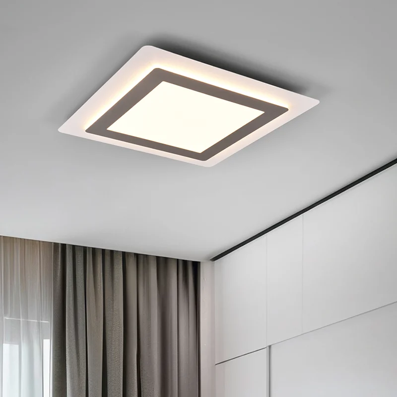 Plafón de techo moderno níquel, Frans, 46W, ajustable entre luz blanco cálido y frío LED, con mando a distancia