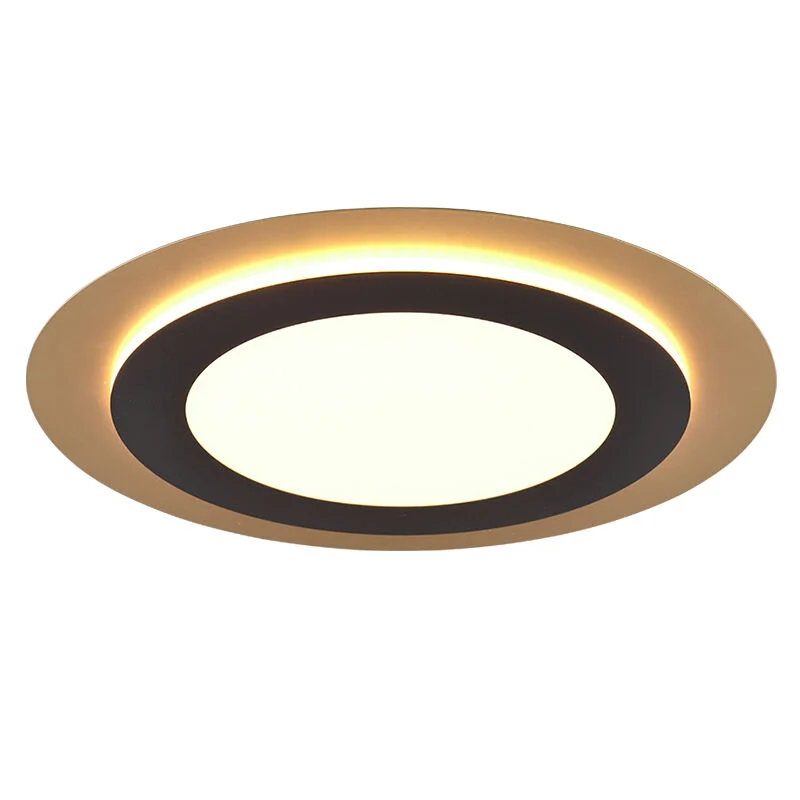 Plafón de techo moderno negro, Frans, 42W, ajustable entre luz blanco cálido y frío LED, con mando a distancia