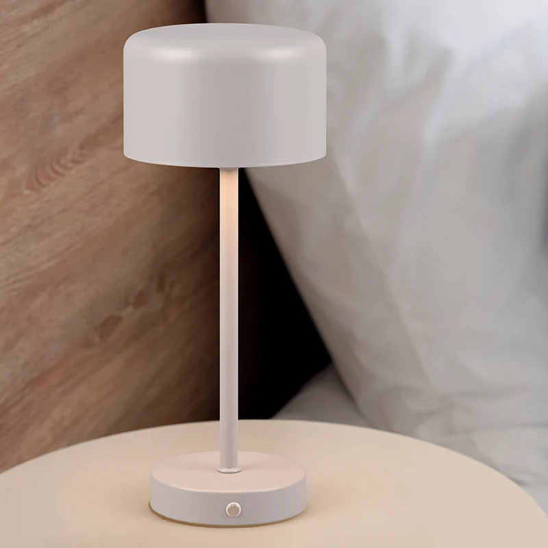 Lámpara de mesa moderna gris, Dustin, 1,5W, 3000K LED, con regulador táctil