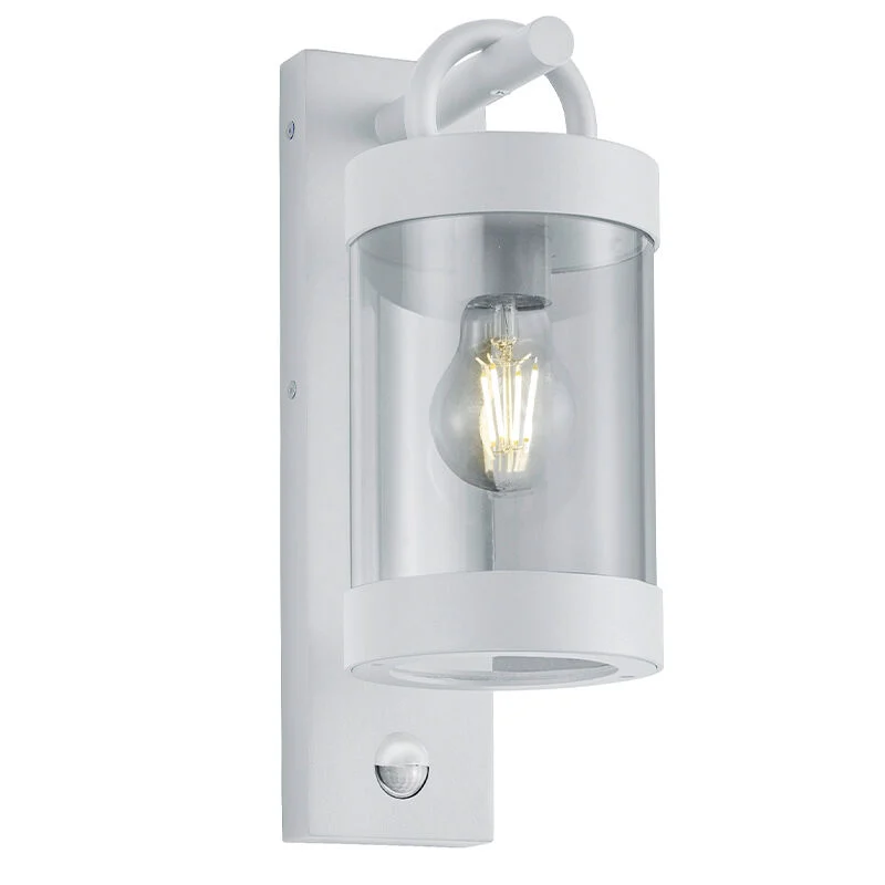 Aplique exterior con sensor de movimiento moderno blanco, Sambesi, IP44