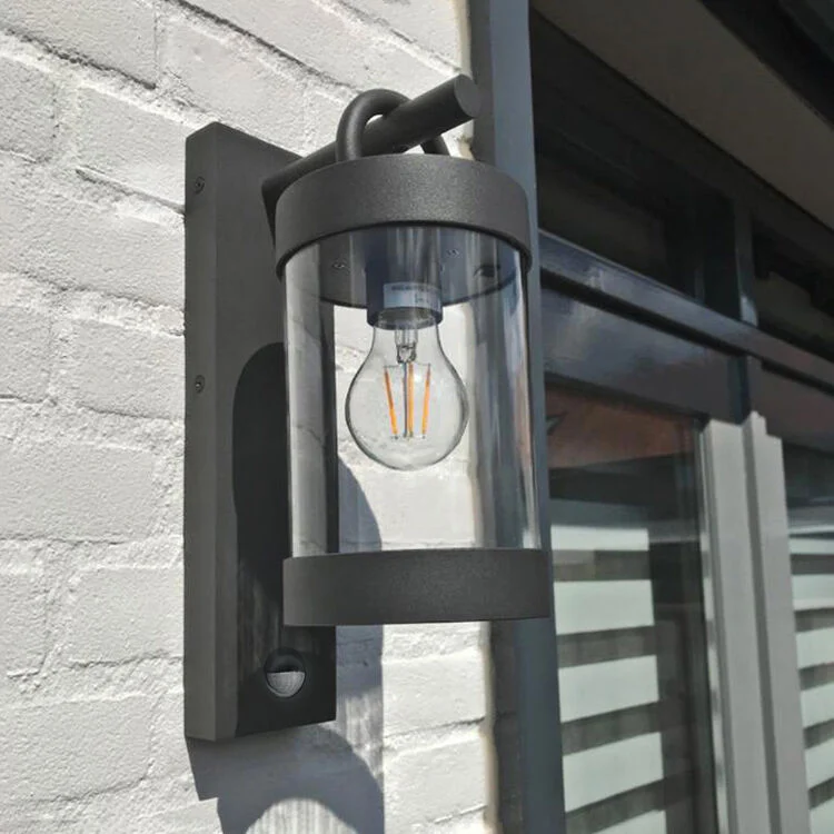 Aplique exterior con sensor de movimiento moderno antracita, Sambesi, IP44