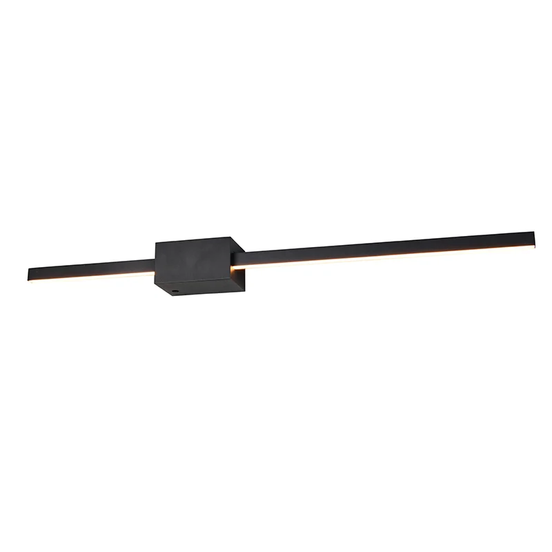 Aplique moderno negro, Tsjerk, regulable en 3 pasos
