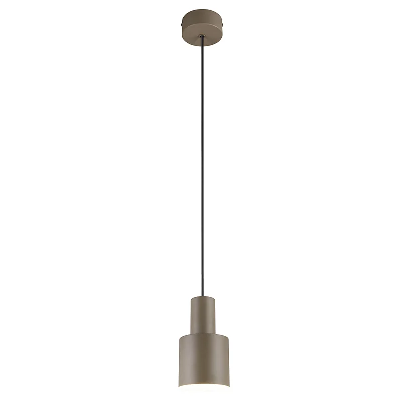 Lámpara colgante de metal gris pardo, Amila