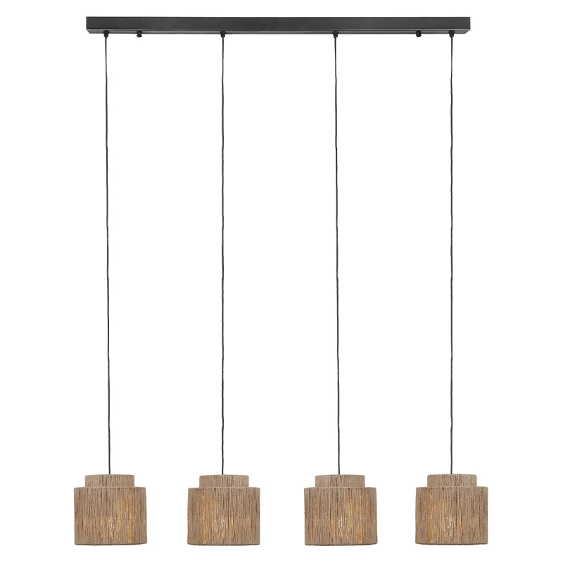 Lámpara colgante japandi beige, Rinus