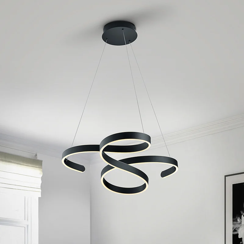 Lámpara colgante moderna antracita, Davu, 52W, 3000K LED