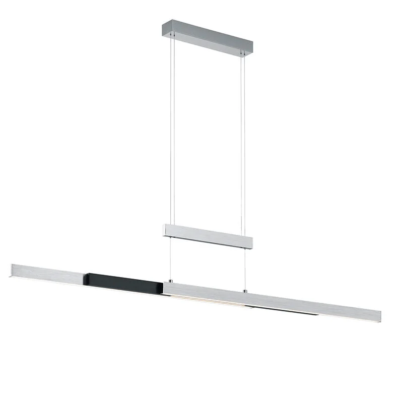 Lámpara colgante moderna cromada, Jessey, 45W, ajustable entre luz blanco cálido y frío LED