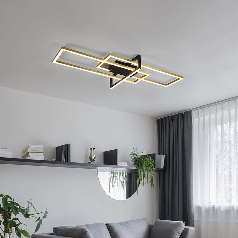 Plafón de techo moderno latón, Hatun, 34W, 3000K LED