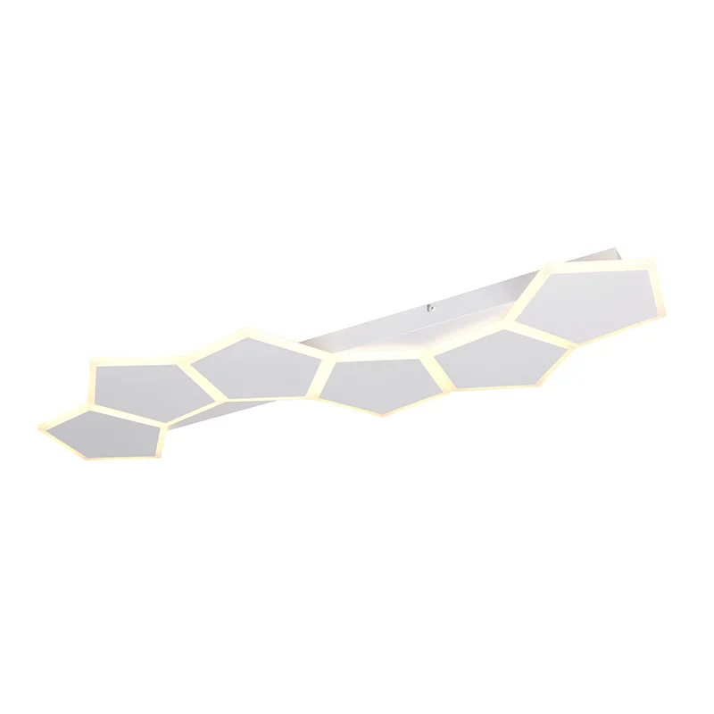 Plafón de techo moderno blanco, Vishaal, regulable en 3 pasos